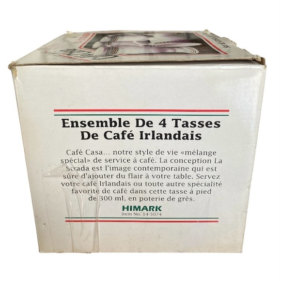 Vintage Himark Caffe Casa La Strada Irish/Coffee Mugs Set Of 4 Item#14-5074 - Picture 6 of 8